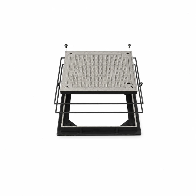 Square composite underground tank cover for utility and septic vaults.