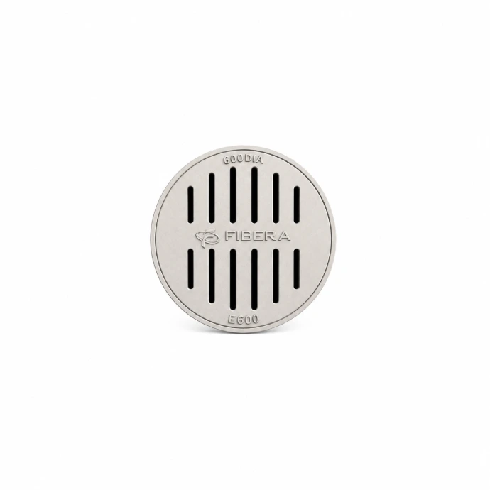 Circular slotted FRP composite water gully drainage cover
