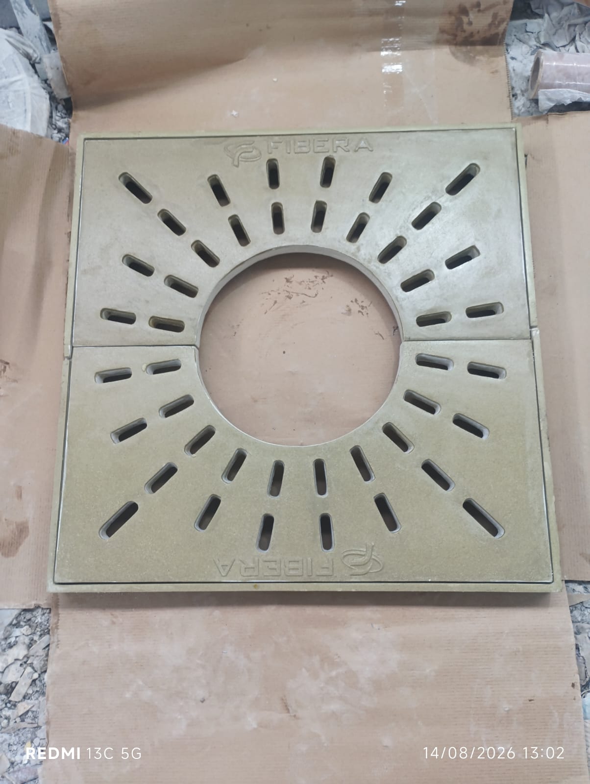 Square FRP recessed manhole cover with lifting keyholes